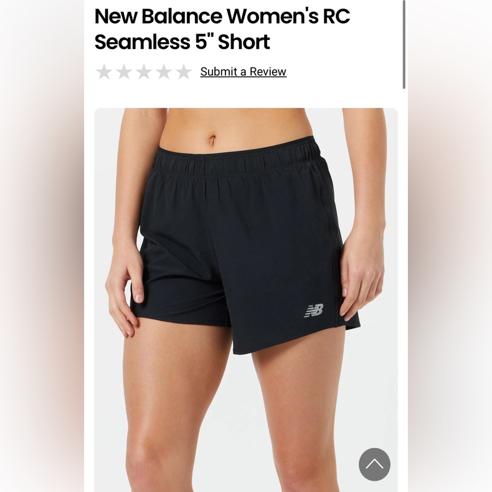 New Balance women’s RC shorts, size large